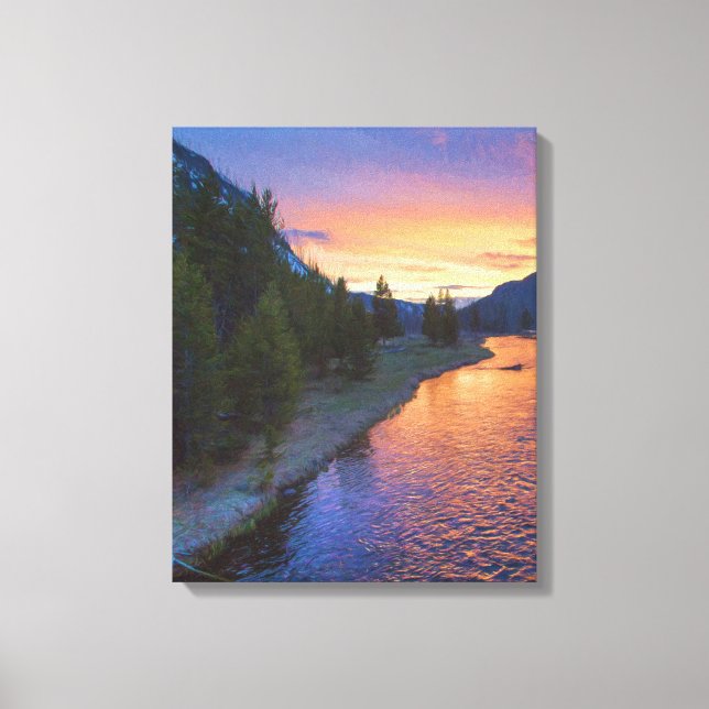 Madison River Sunset Canvas Print (Front)