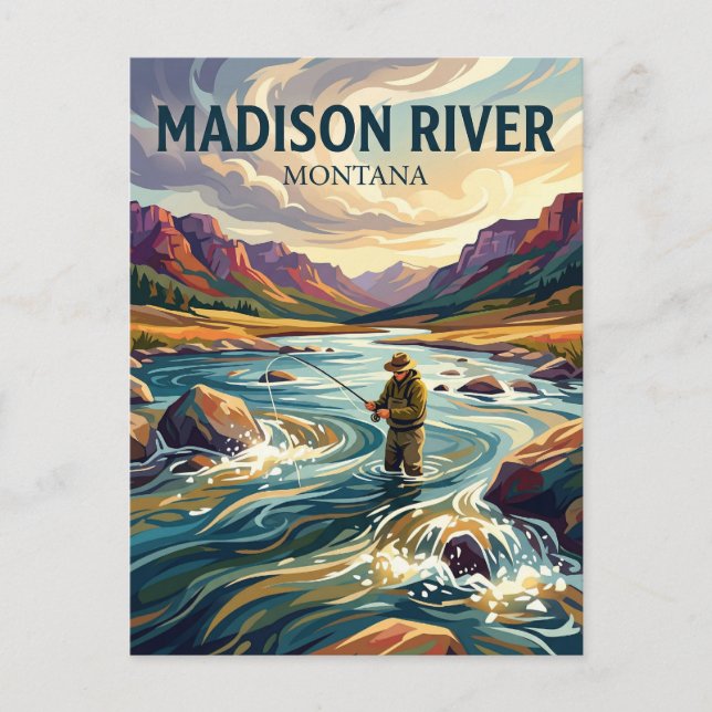 Madison River USA Postcard (Front)