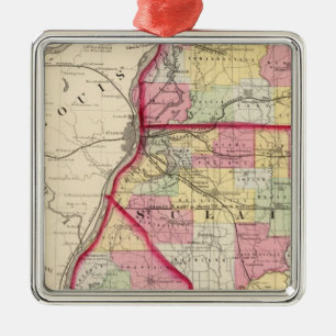 Madison, St Clair, Monroe counties Metal Tree Decoration