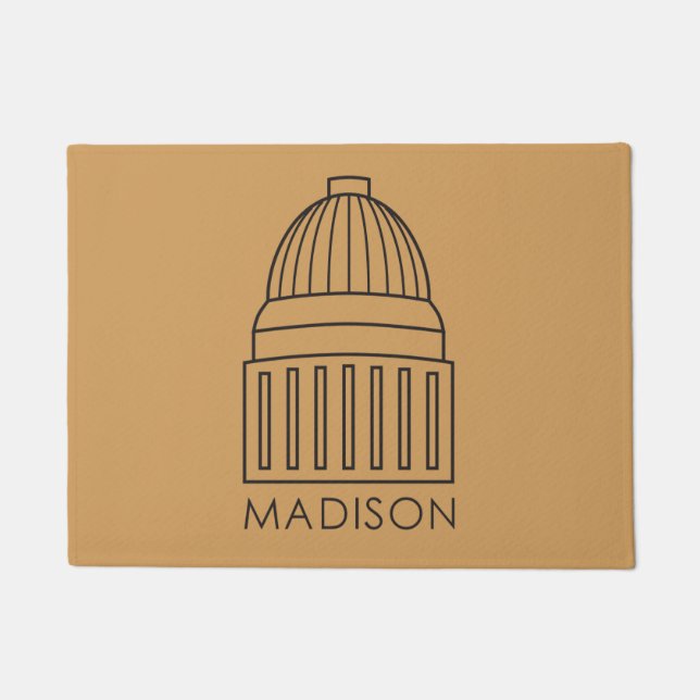 Madison Wisconsin Capitol Building Doormat (Front)