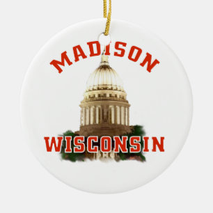Madison,Wisconsin Ceramic Tree Decoration