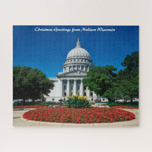 Madison Wisconsin. Christmas Greetings Jigsaw Puzz Puzzle
