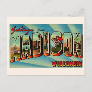 Madison Wisconsin Greeting Postcard