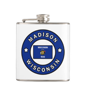 Madison Wisconsin Hip Flask