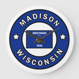 Madison Wisconsin Large Clock