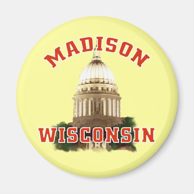 Madison,Wisconsin Magnet (Front)