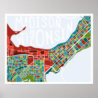 Madison, Wisconsin Map Poster