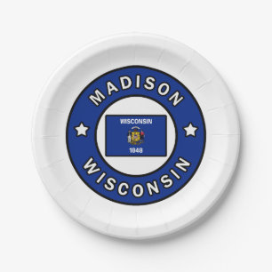 Madison Wisconsin Paper Plate