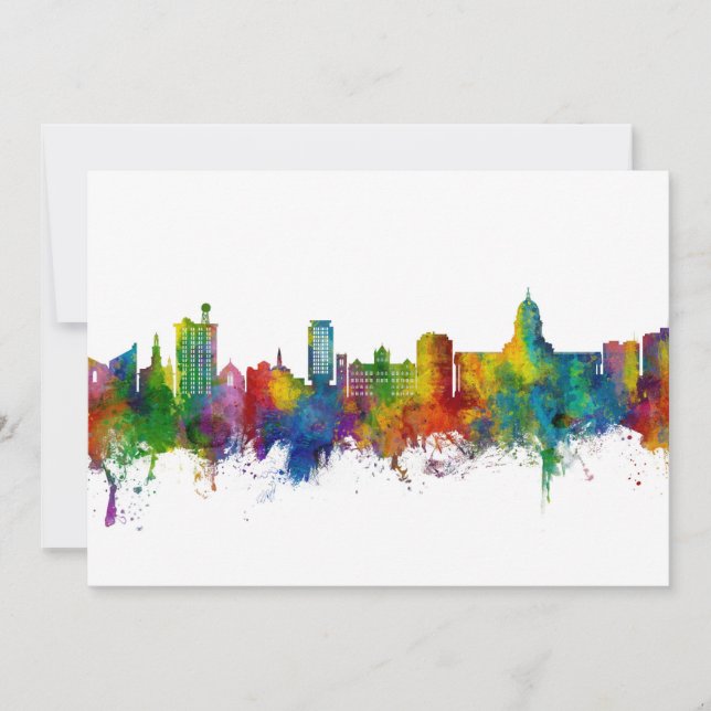 Madison Wisconsin Skyline Invitation (Front)
