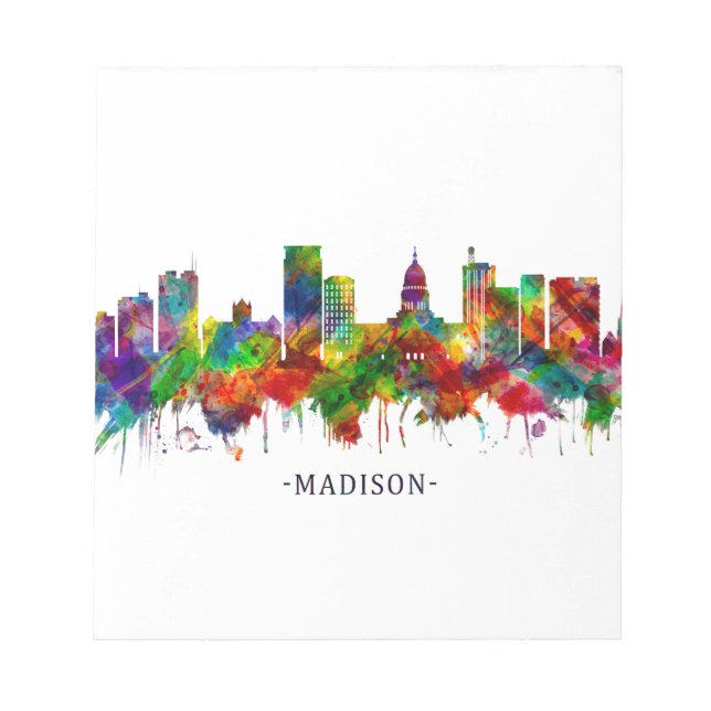 Madison Wisconsin Skyline Notepad (Front)