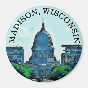 Madison, Wisconsin Souvenir Magnet
