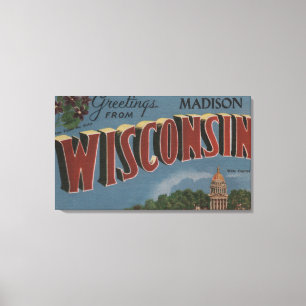 Madison, Wisconsin (State Capital/Flower) Canvas Print