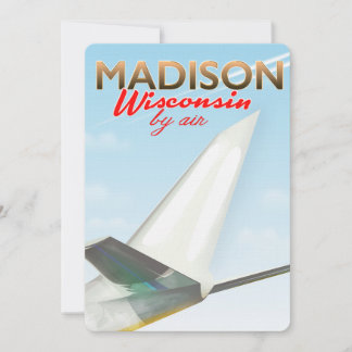 Madison Wisconsin USA Vintage flight poster Invitation