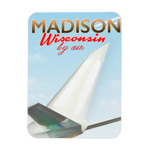 Madison Wisconsin USA Vintage flight poster Magnet