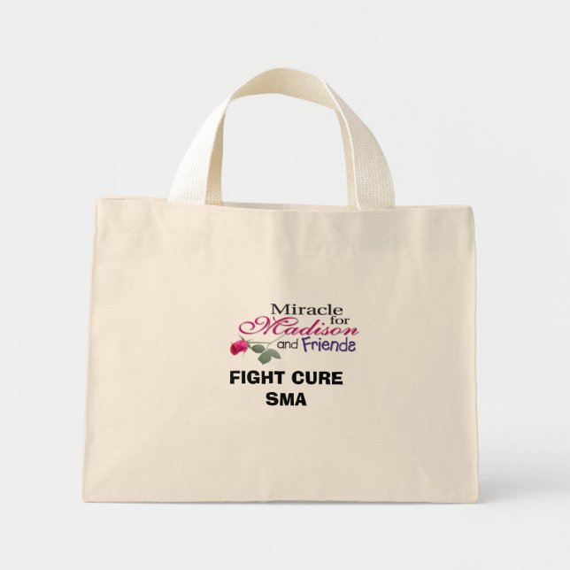 madisonandfriends, FIGHT CURE SMA Mini Tote Bag (Front)