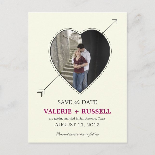 Madly In Love Photo Save The Date Postcard (Front)