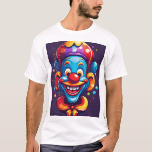 "Madness Unleashed: Abstract Joker Face Vector Art T-Shirt