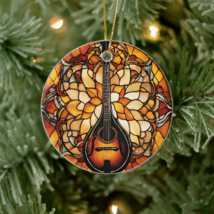 Madolin Music Ceramic Tree Decoration