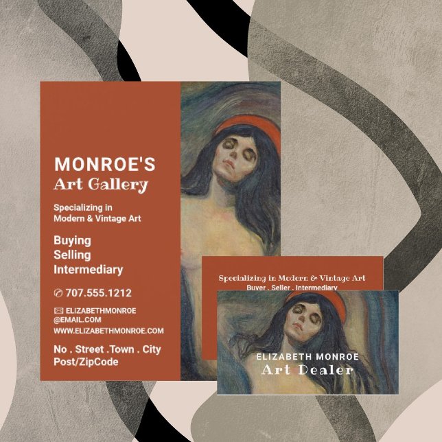 Madonna 1894 Version By Edvard Munch, Art Dealer Business Card (Creator Uploaded)