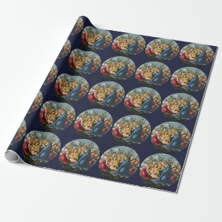 Madonna Adoring the Child with 5 Angels Botticelli Wrapping Paper