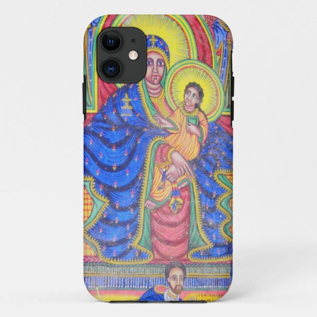 Madonna and Baby Jesus Ethiopian Art iPhone 5 Case (Back)