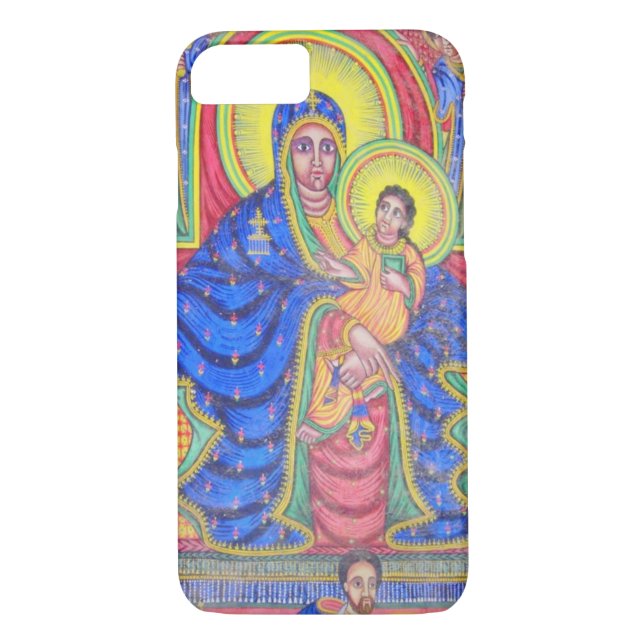 Madonna and Baby Jesus Ethiopian Art iPhone 7 case (Back)