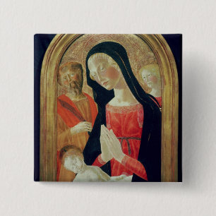 Madonna and Child 15 Cm Square Badge