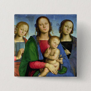 Madonna and Child 15 Cm Square Badge