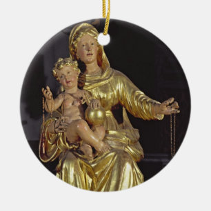 Madonna and Child, 17th century (gilded wood) Ceramic Tree Decoration