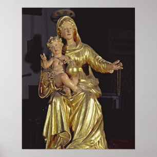 Madonna and Child, 17th century (gilded wood) Poster