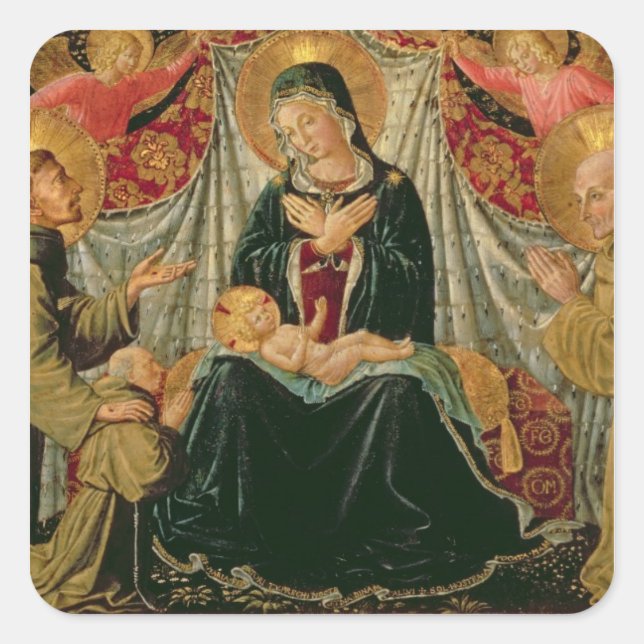 Madonna and Child 2 Square Sticker (Front)