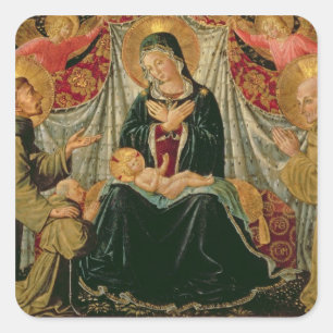 Madonna and Child 2 Square Sticker