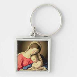Madonna and Child 3 Key Ring