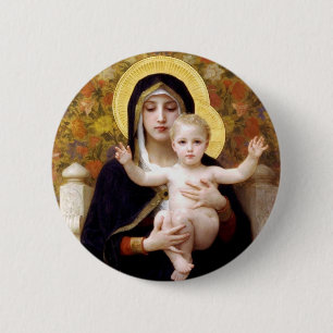 Madonna and Child 6 Cm Round Badge