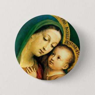 MADONNA AND CHILD 6 CM ROUND BADGE