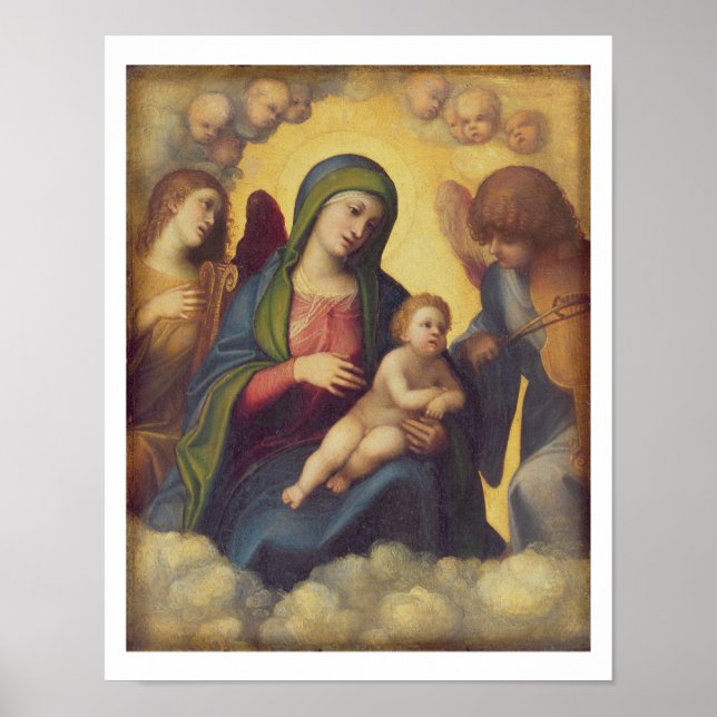 Madonna and Child and child in Glory, c.1520 (oil Poster (Front)