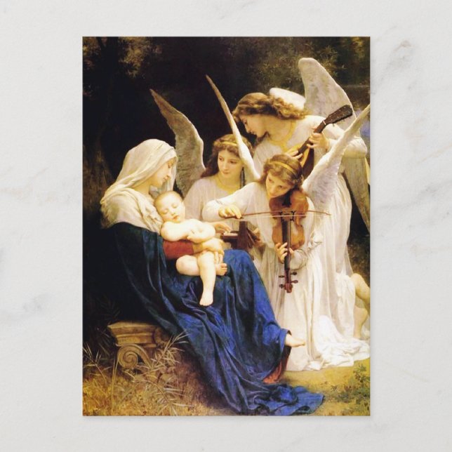 Madonna and Child and Three Angels Postcard (Front)