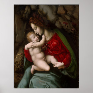 Madonna and Child - Bachiacca, d'Ubertino Verdi Poster