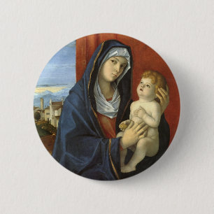 Madonna and Child by Giovanni Bellini 6 Cm Round Badge