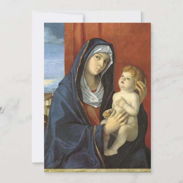 Madonna and Child by Giovanni Bellini, Baby Shower Invitation (Front)