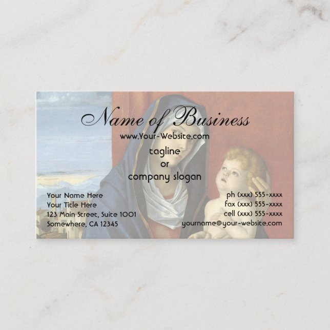 Madonna and Child by Giovanni Bellini Business Card (Front)