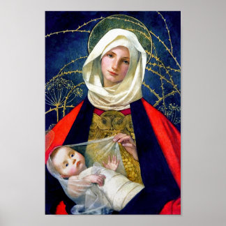 Madonna and Child by Marianne Stokes Poster
