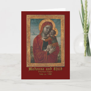 Madonna and Child by Vincenzo Foppa Greeting Card