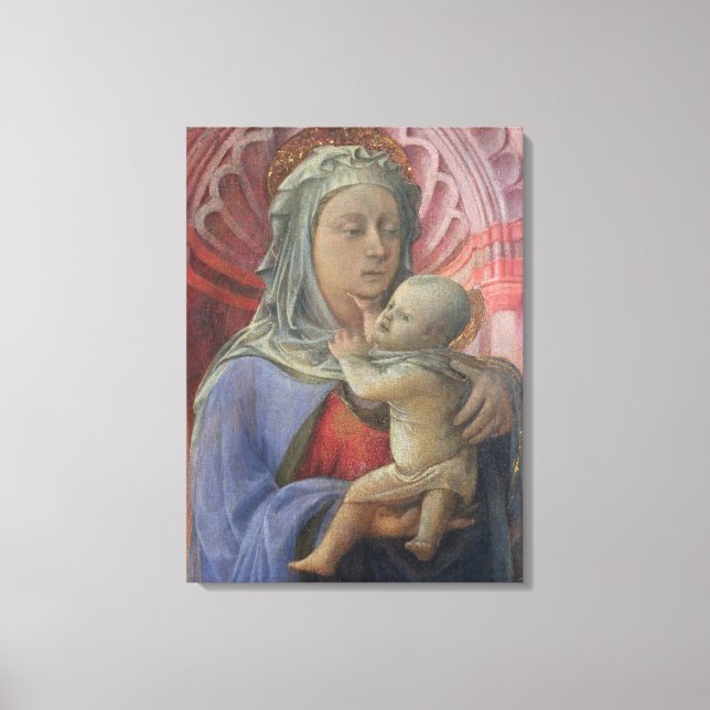 Madonna and Child, c.1430 (tempera on panel) Canvas Print (Front)