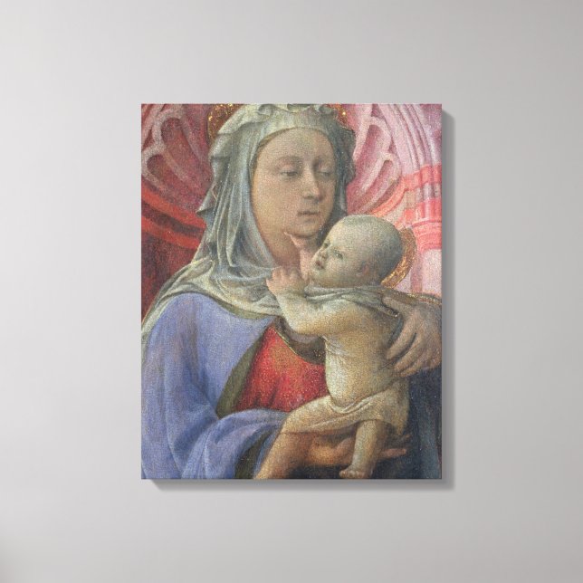 Madonna and Child, c.1430 (tempera on panel) Canvas Print (Front)