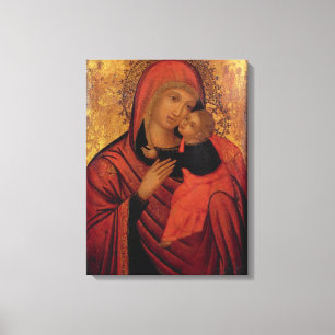 Madonna and Child, c.1650 (panel) Canvas Print