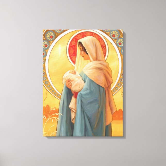 Madonna and child canvas print (Front)