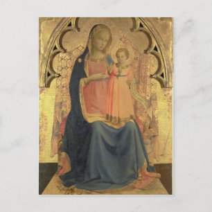 Madonna and Child, central panel of a triptych Postcard