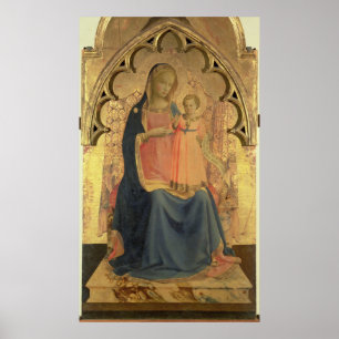 Madonna and Child, central panel of a triptych Poster