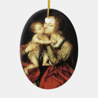 MADONNA AND CHILD CERAMIC TREE DECORATION
